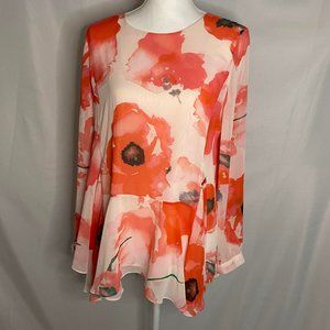 Cece Floral Blouse Long Sleeve